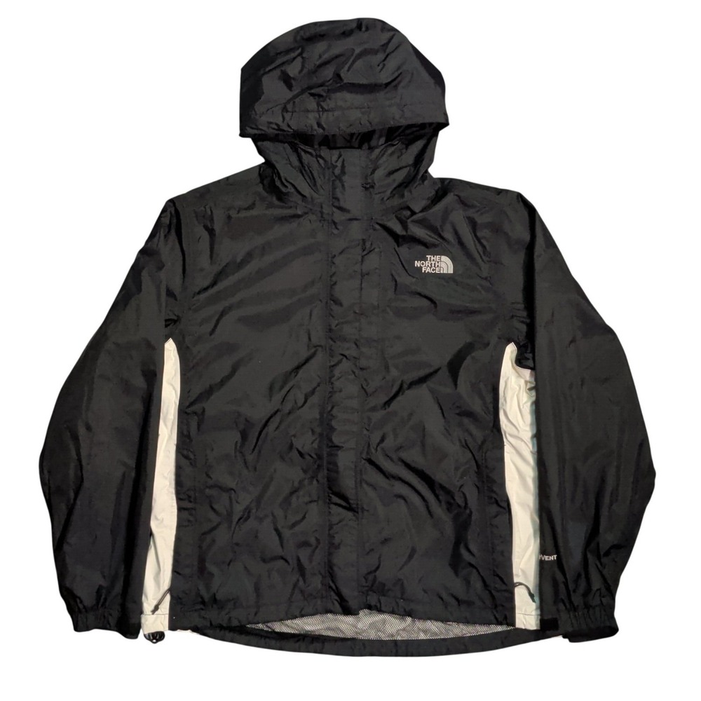 The North Face Stinson Rain Jacket Womens Size XL Black Hyvent Waterproof Hooded